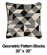 Geometric Pattern Blocks Yellow/Grey/Black